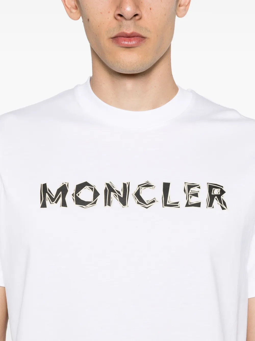 Футболка с короткими рукавами MONCLER, белый — фото 4