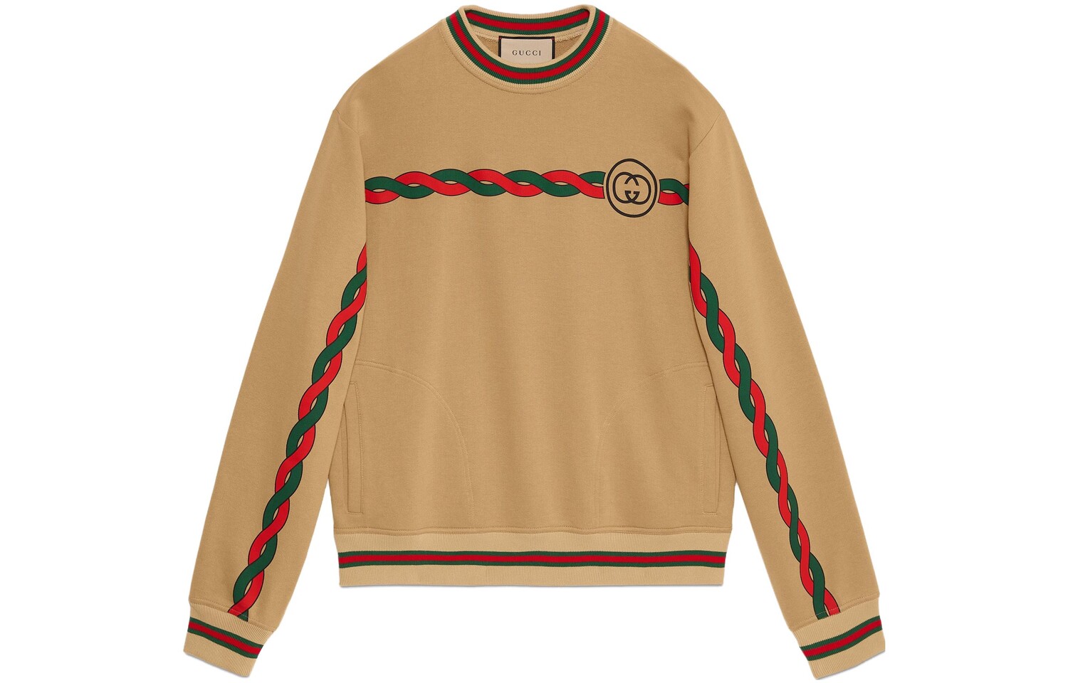 

Толстовка мужская верблюжья Gucci, коричневый