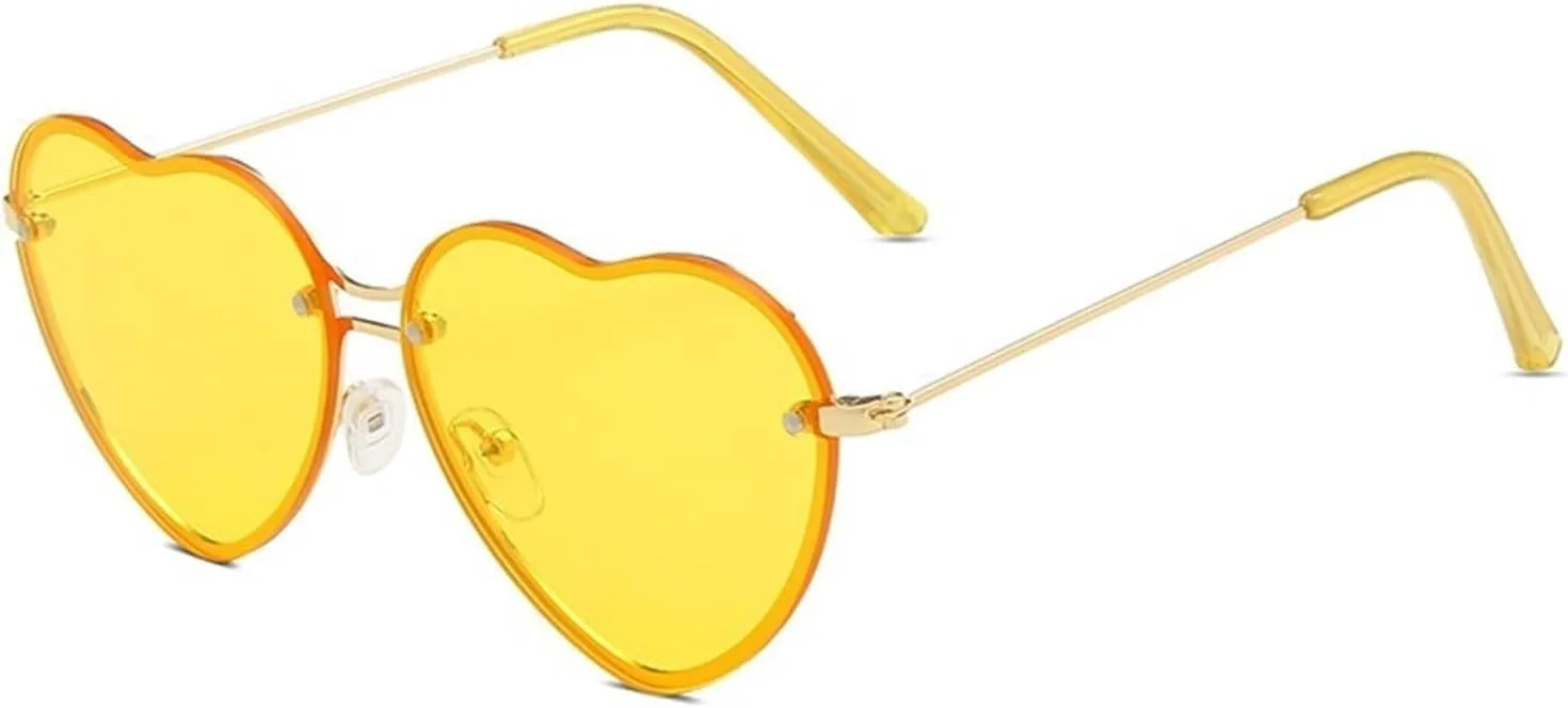 

Женские солнцезащитные очки для отдыха и вечеринок, металлическая маленькая оправа, солнцезащитные очки для активного отдыха на открытом воздухе Generic, Yellow