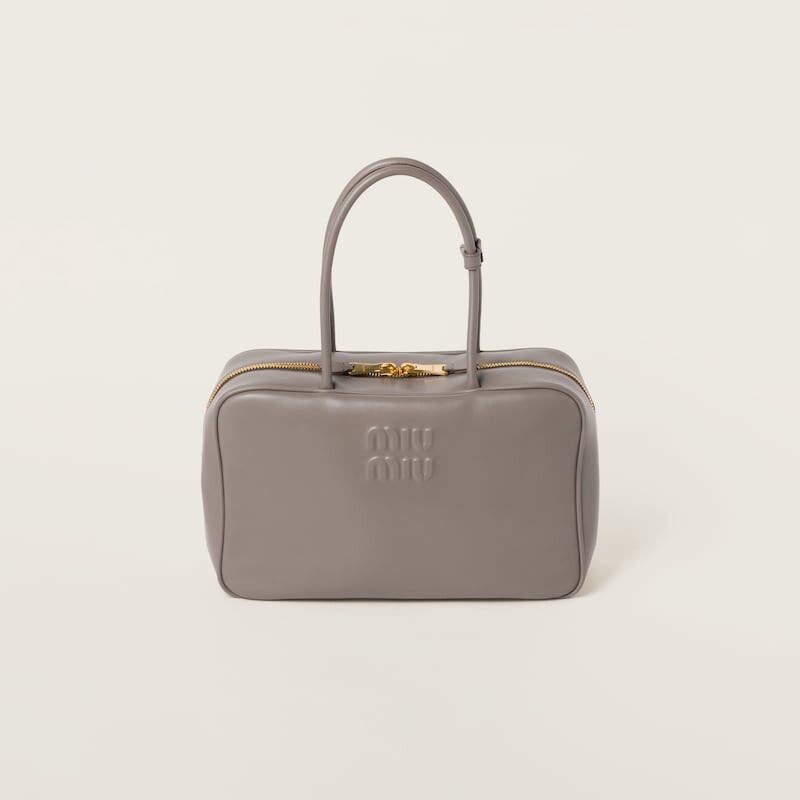 

Кожаная сумка Beau Miu Miu, серый