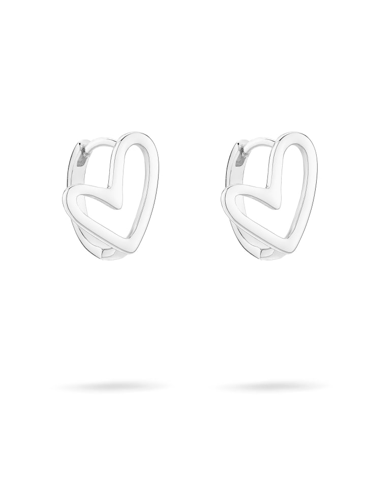 

Tamaris Серьги в форме сердца с граффити, серебро