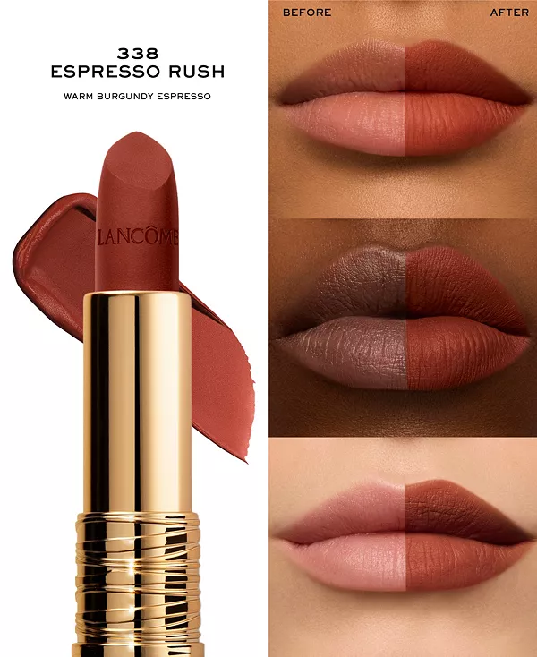 Матовая помада L'Absolu Rouge Drama. Lancôme, 338 - espresso rosh — фото 3