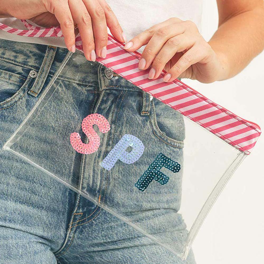 

Блестящий прозрачный клатч с SPF FASHNZFAB, розовый