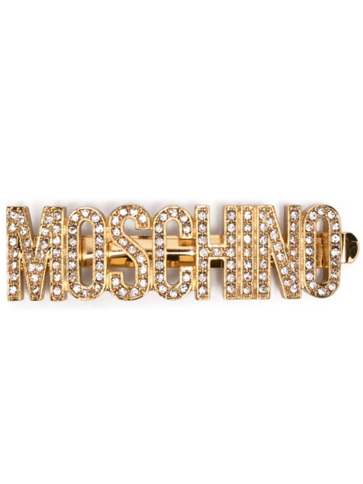 

Moschino заколка для волос с логотипом, золотистый