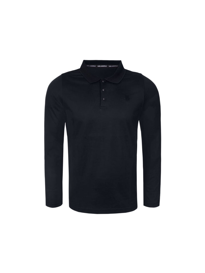 

Рубашка поло с длинными рукавами 745000 темно-синего цвета Karl Lagerfeld