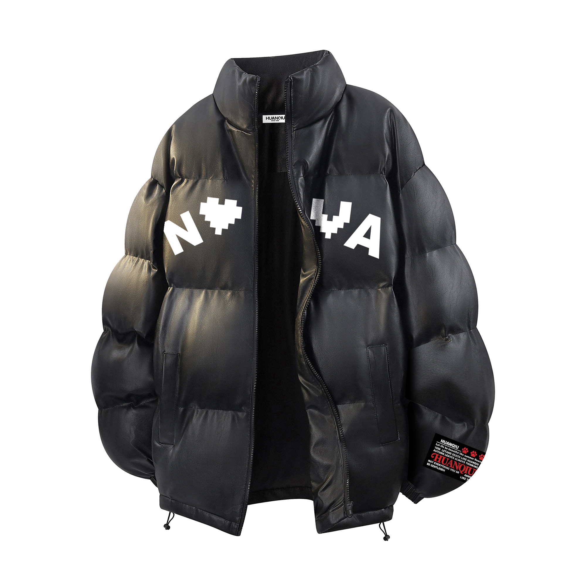 

Пуховик Unisex Stand Collar Thickened Padded Puffer Jacket HUANQIU, черный