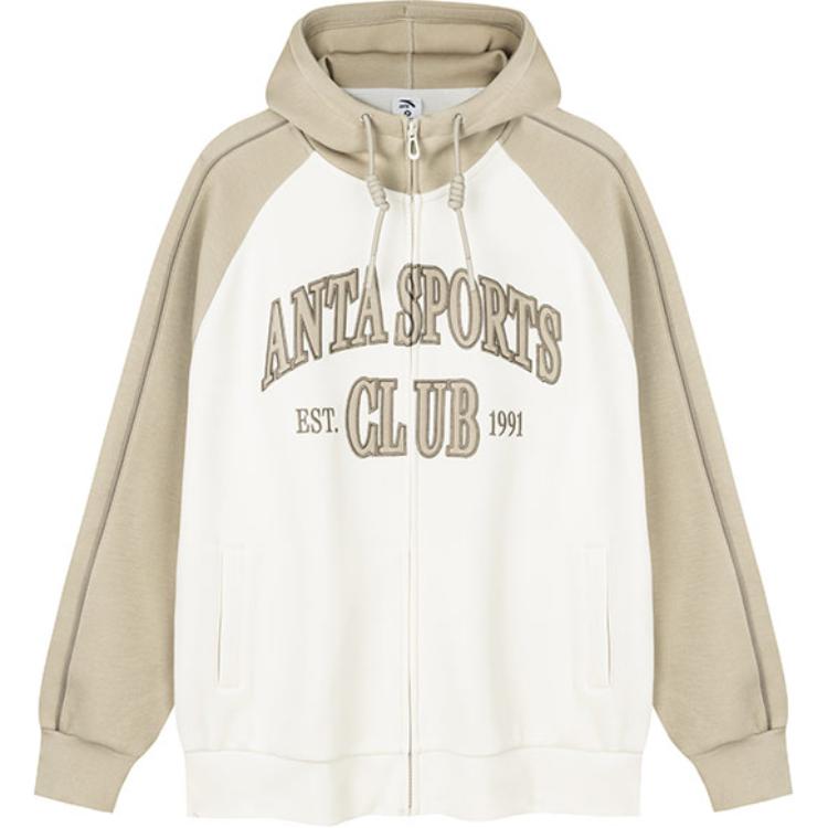 

Женская толстовка Anta Life Collection Sports Life Collection бежевого цвета хаки