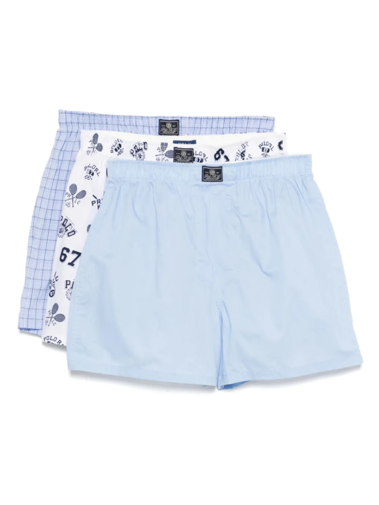 

Комплект трусов-боксеров с логотипом Polo Ralph Lauren (упаковка из трех пар), синий