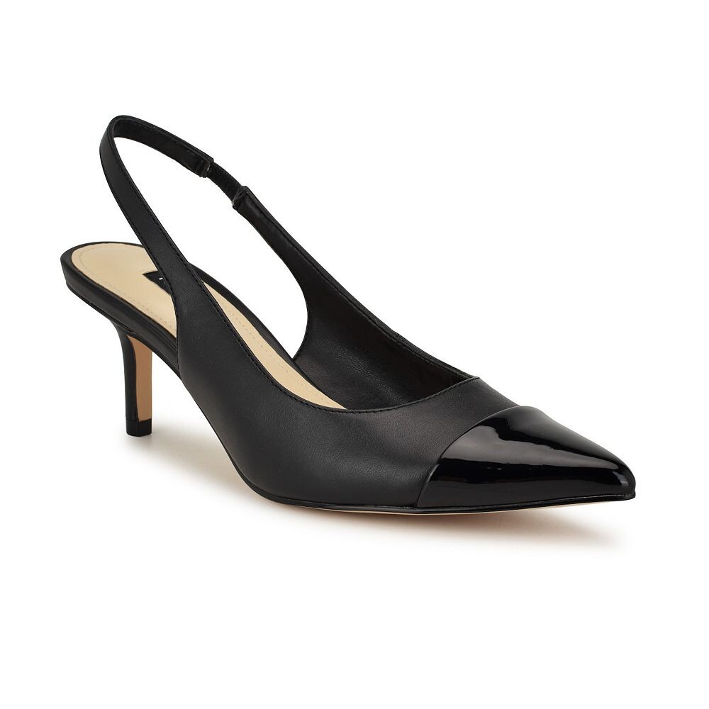 

Женские туфли-лодочки Nine West Awaie с открытой пяткой и острым носком, цвет Black Multi