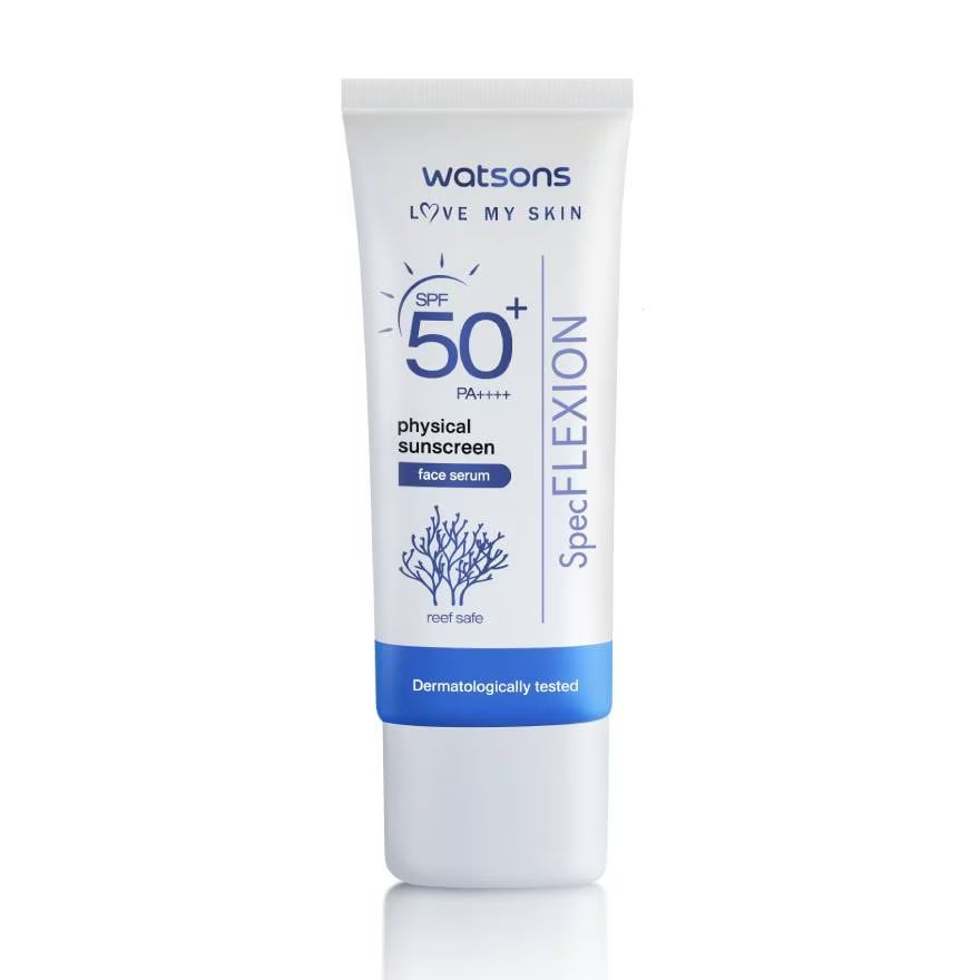 

Watsons Физическая солнцезащитная сыворотка для лица SPF50+ Pa++++ 30 мл, White