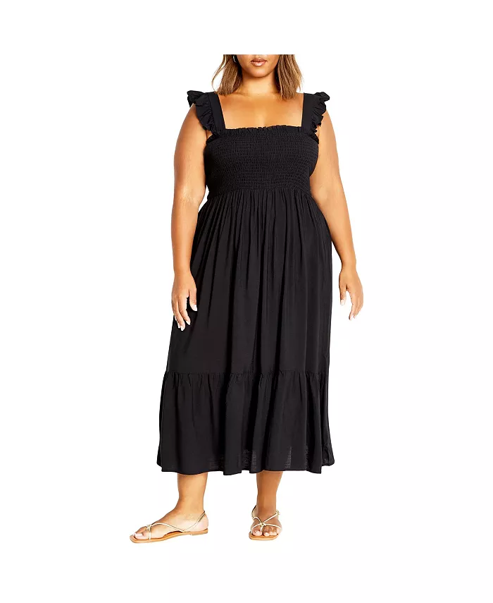 

Платье макси Plus Size Oasis Tropical CITY CHIC, черный