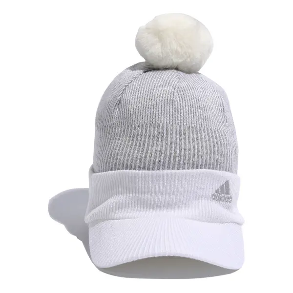 

Бейсболка cold ready pom pom knit cap 'white grey' Adidas, белый