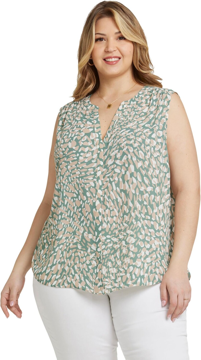 

Блуза NYDJ Plus Sleeveless Pintuck Blouse, цвет Endless Sea