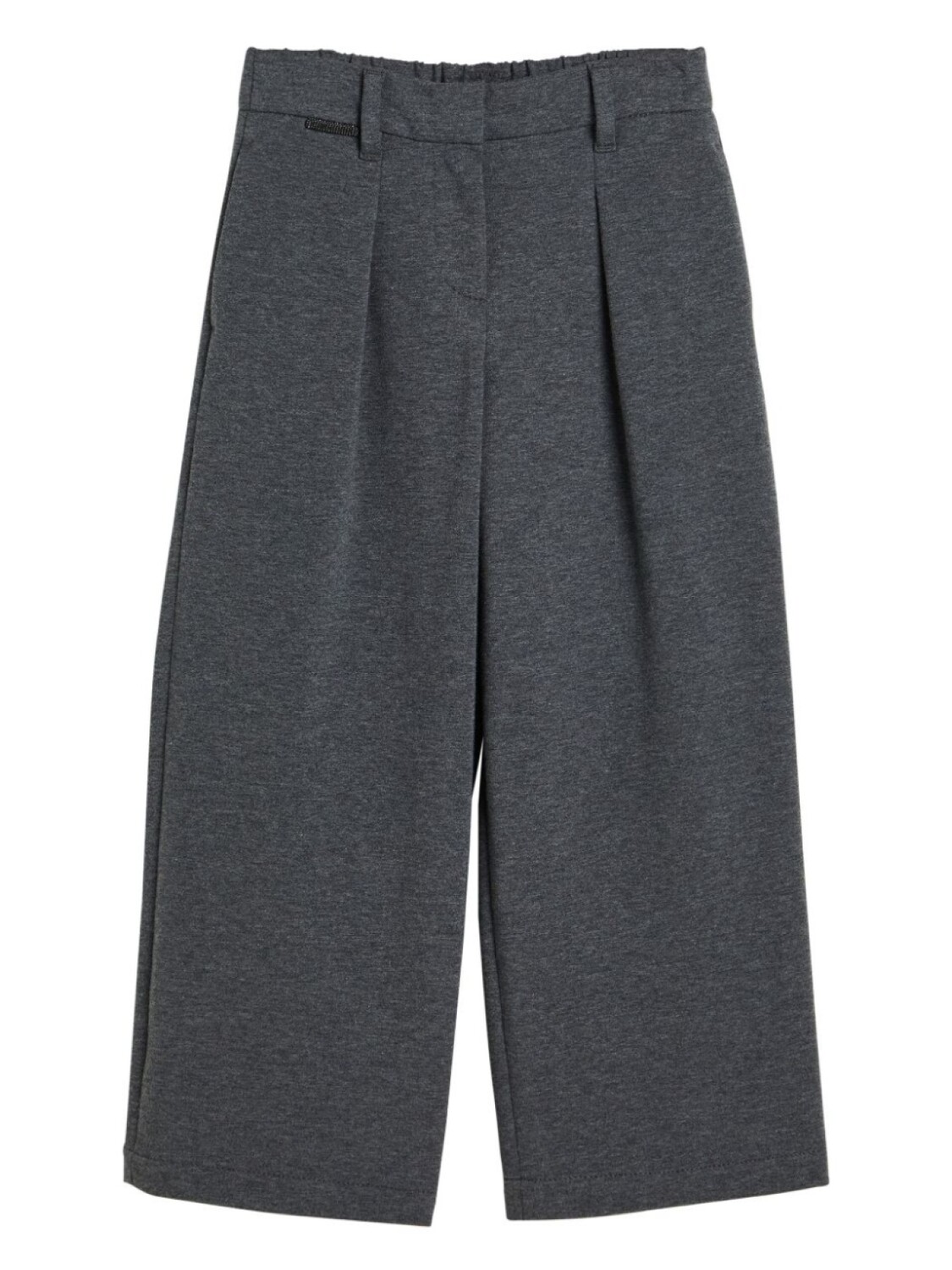 

Brunello Cucinelli Kids брюки из плиссированного джерси, серый