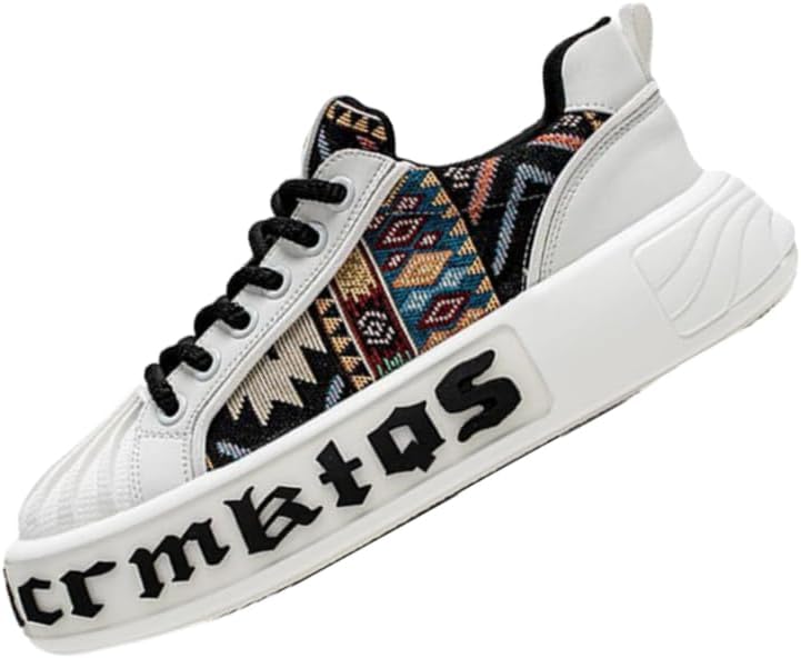 

Модные спортивные мужские кроссовки с вышивкой, комфортные, дышащие, универсальные, с толстой подошвой, увеличивающей рост, уличный стиль Clolinde, черный