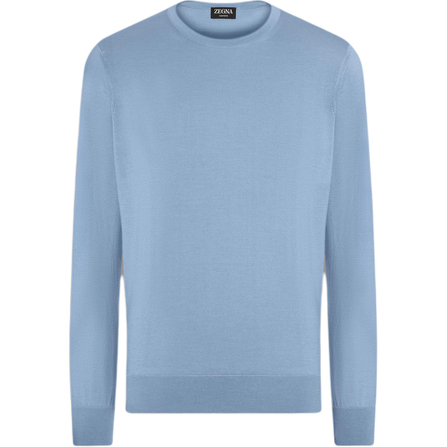 

Свитер с круглым вырезом Ermenegildo Zegna, светлый синий