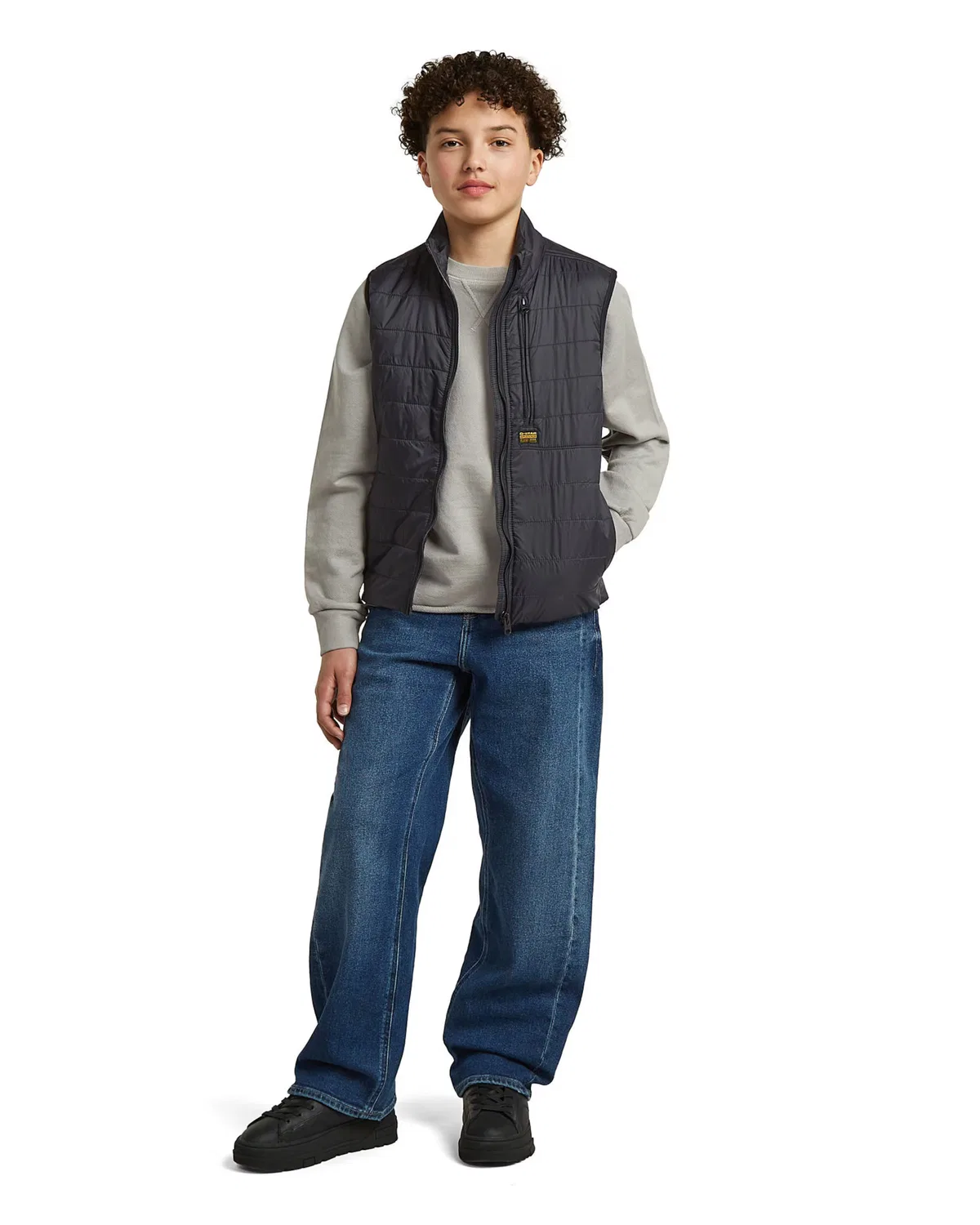 Куртка G-Star Between-Season Jacket Boys Foundation Padded Liner Vest черного цвета — фото 3