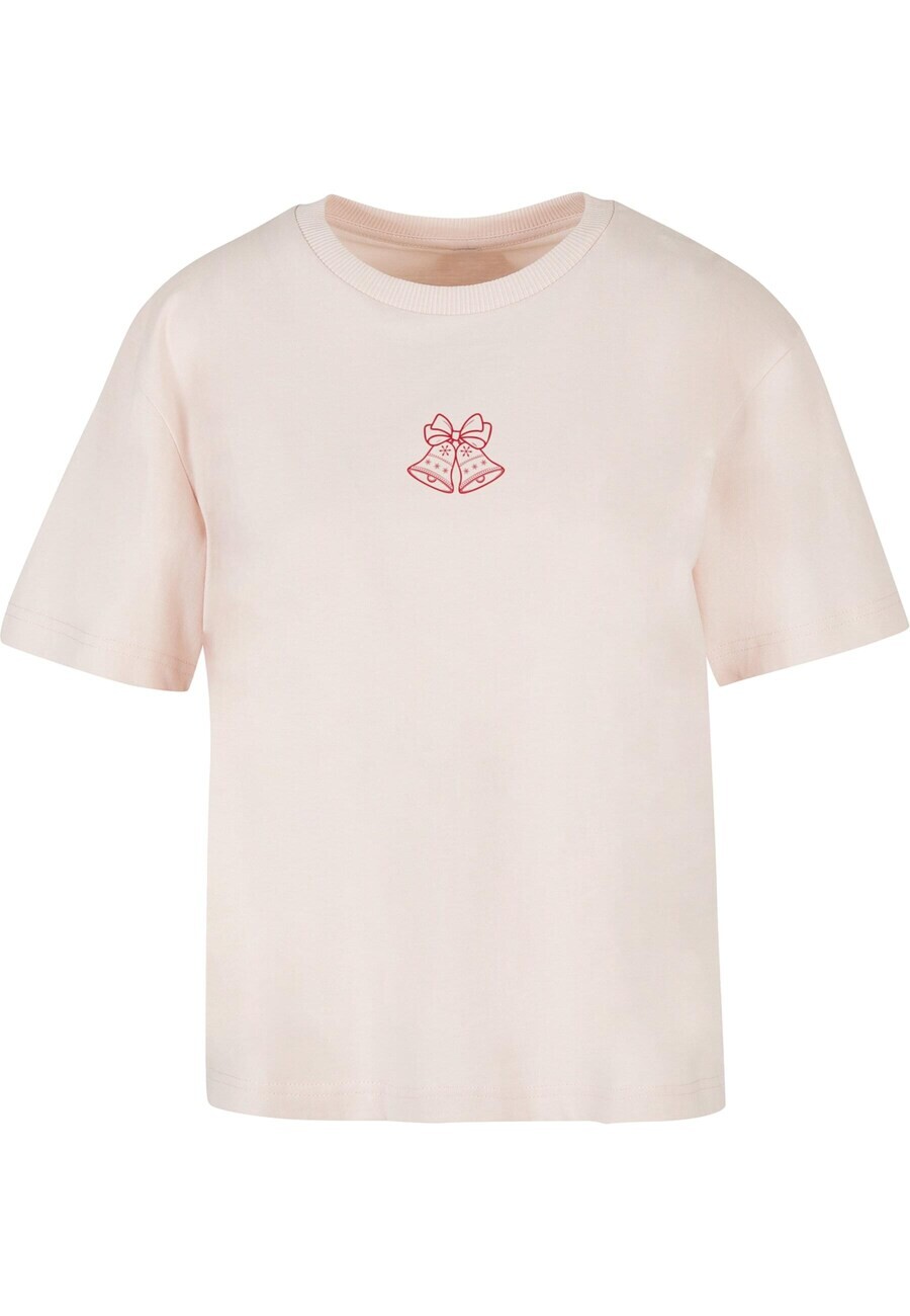 

Футболка Merchcode Shirt Christmas Bells, цвет pink/pastel pink