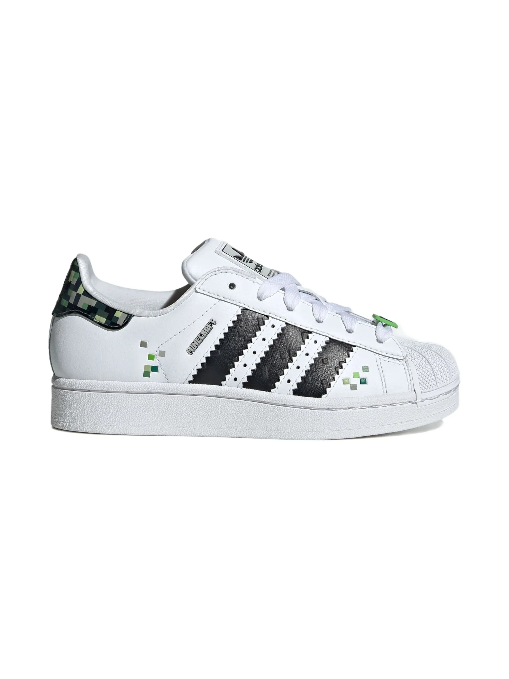 Кроссовки Superstar Minecraft - Creeper Adidas Kids, белый — фото 2