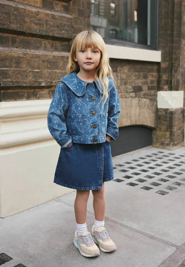 Куртка прямого кроя с принтом в виде банта. Next, Denim — фото 2