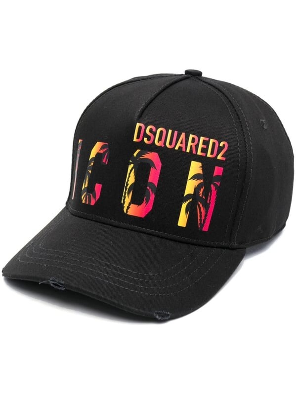 

Бейсбольная кепка Icon в тропическом стиле Dsquared2, черный