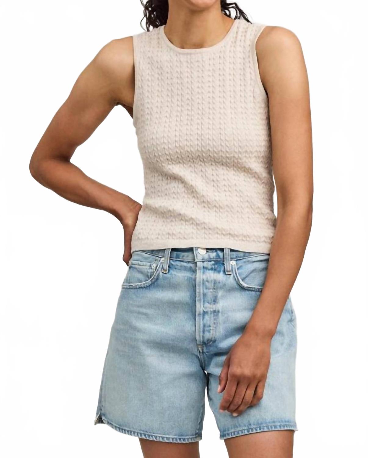 

Gentle Fawn Вязаная майка Skye, цвет вересково-овсяный