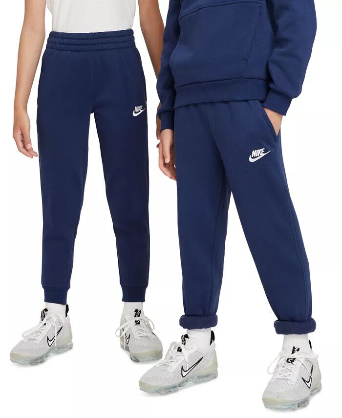 Флисовые спортивные брюки Big Kids Club Nike, красный — фото 4