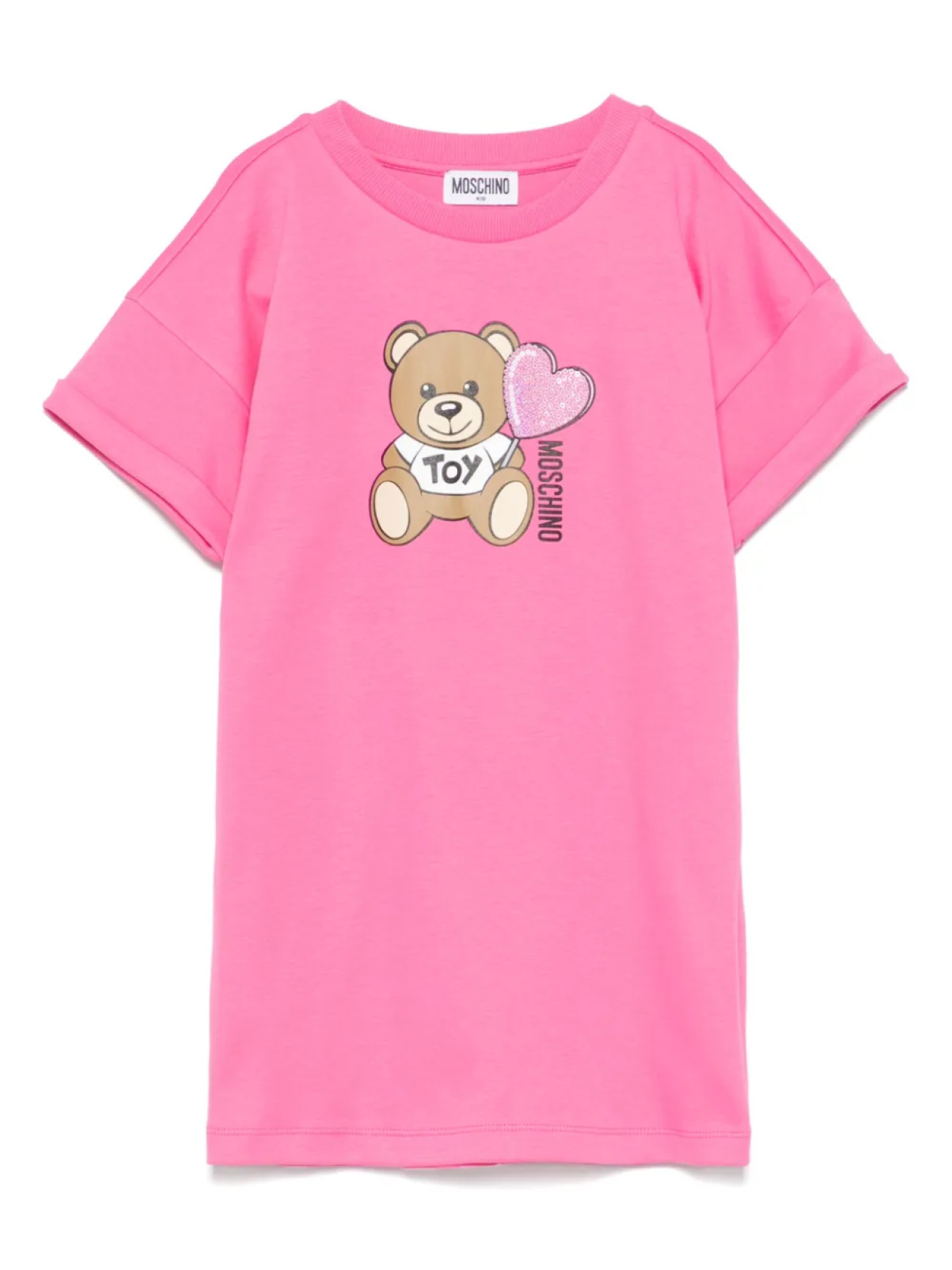 

Платье с принтом «Медвежонок Тедди» Moschino Kids, розовый