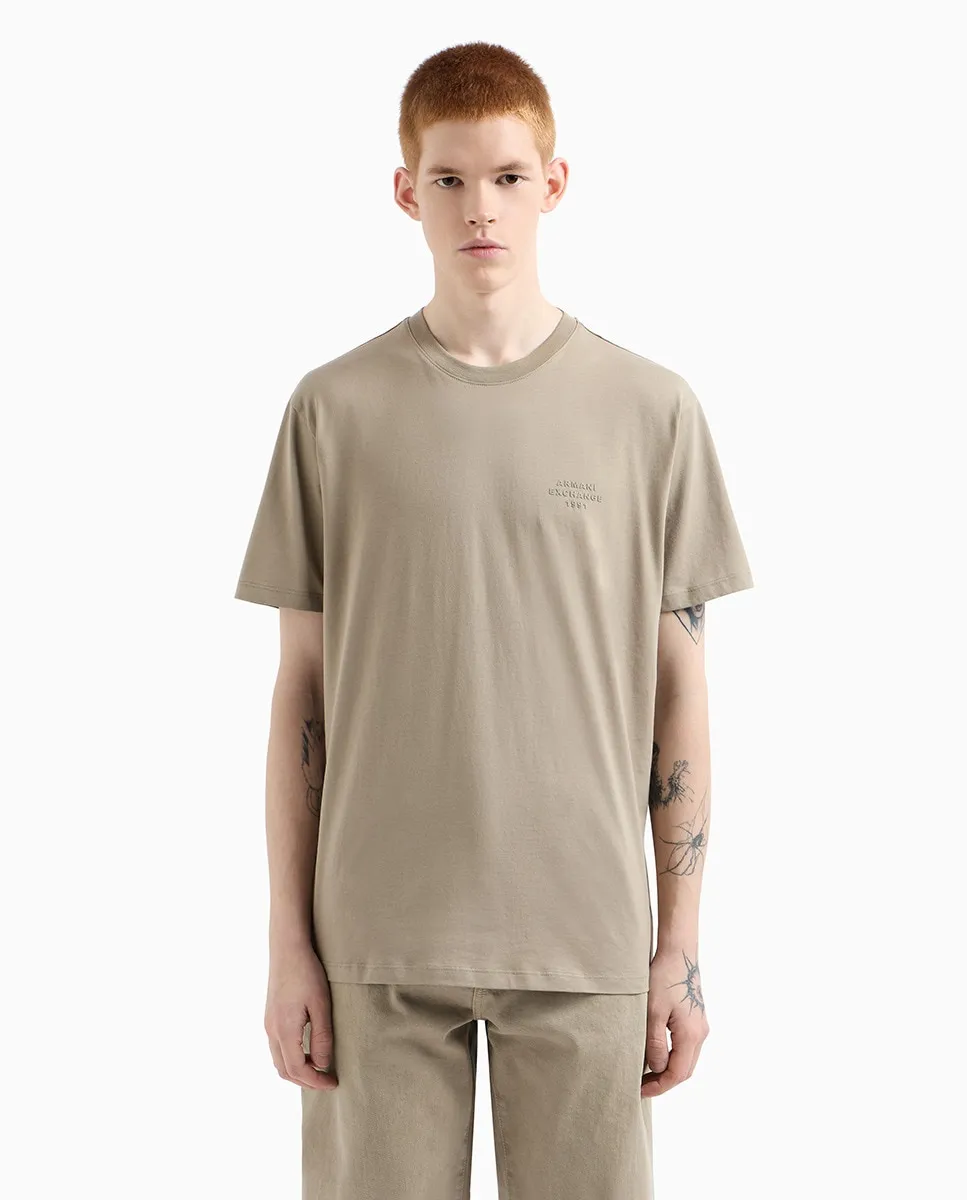 

Футболка мужская с коротким рукавом и логотипом Armani Exchange, бежевый