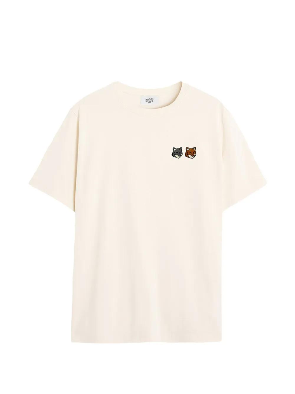 

Футболка с аппликацией Maison Kitsuné, бежевый