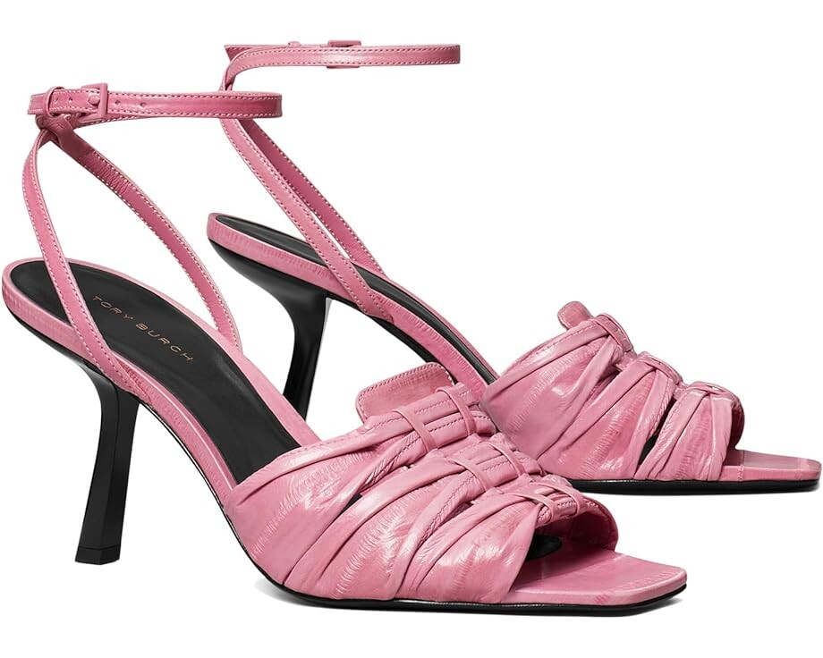 

Сандалии Tory Burch 85 mm Ruched Heel, цвет Pink Bubblegum