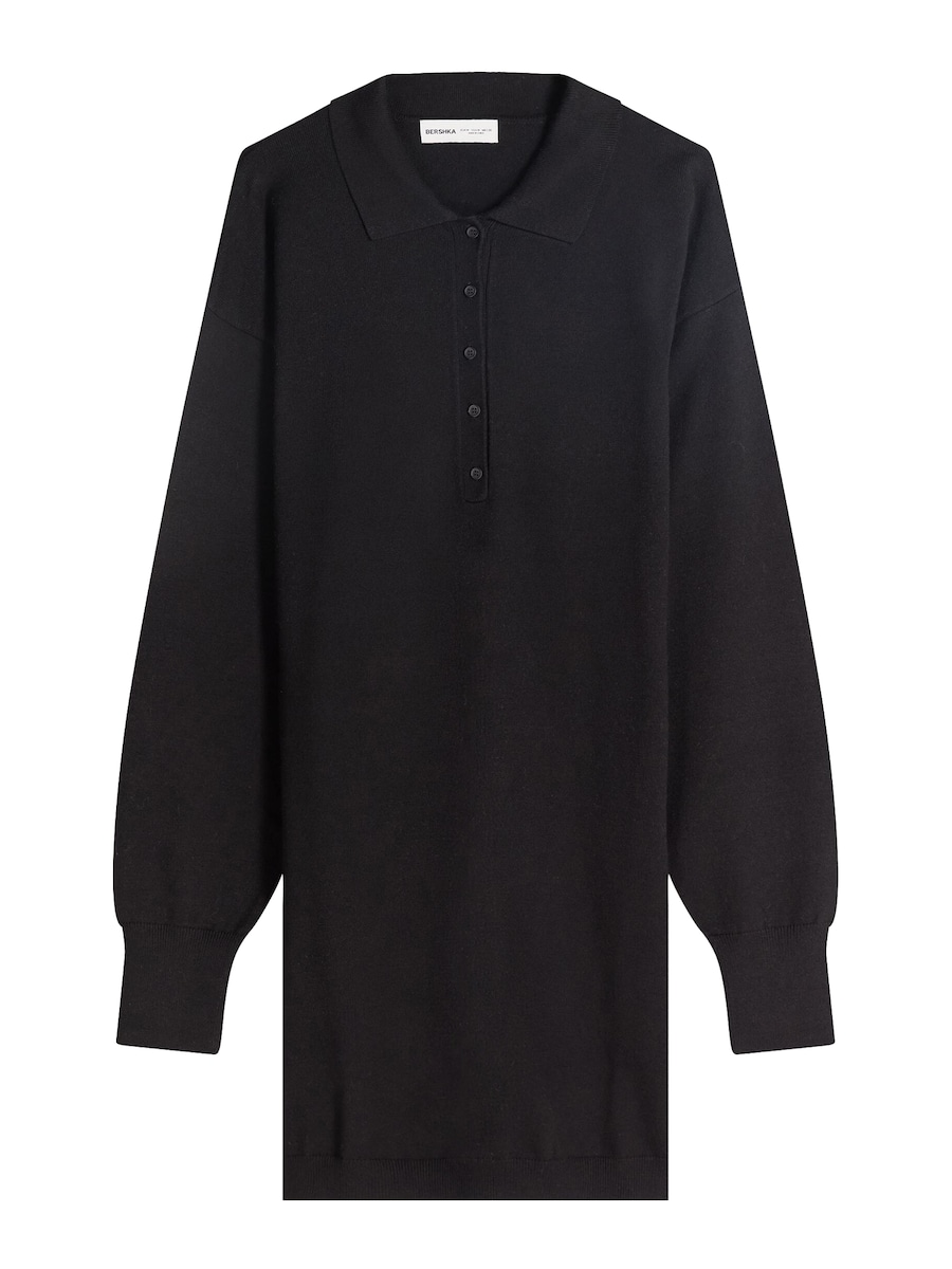 

Вязаное платье Bershka, черный