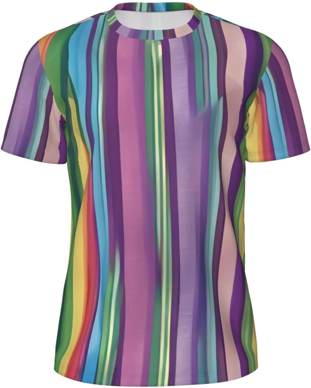 

Футболка мужская летняя с полосками Rainbow, легкая и дышащая SDFHU