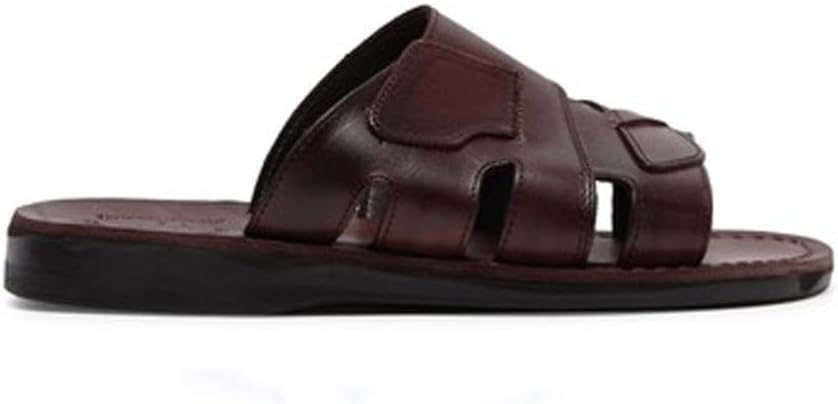 Маттео - Кожаные сандалии с открытым носком - Мужские сандалии Jerusalem Sandals, коричневый — фото 4