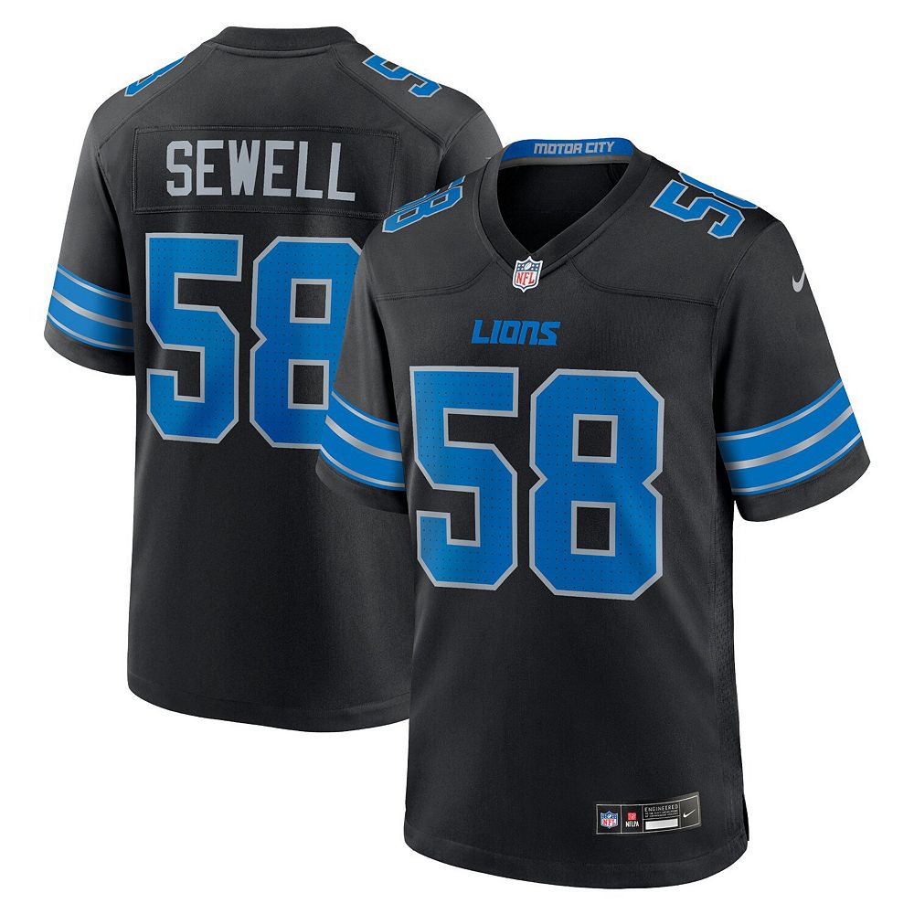 

Мужская футболка Nike Penei Sewell Black Detroit Lions 2nd Alternate Game Джерси, цвет Lns Black