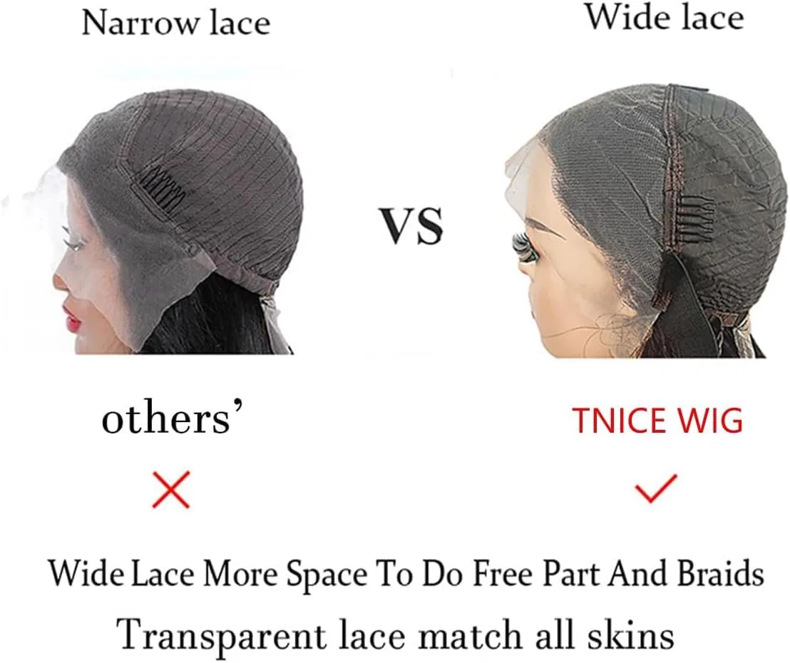 Парик из натуральных волос 13x4 Body Wave Lace Frontal Tnice, Natural Black Body Wave 13 X 4 Lace Front — фото 4