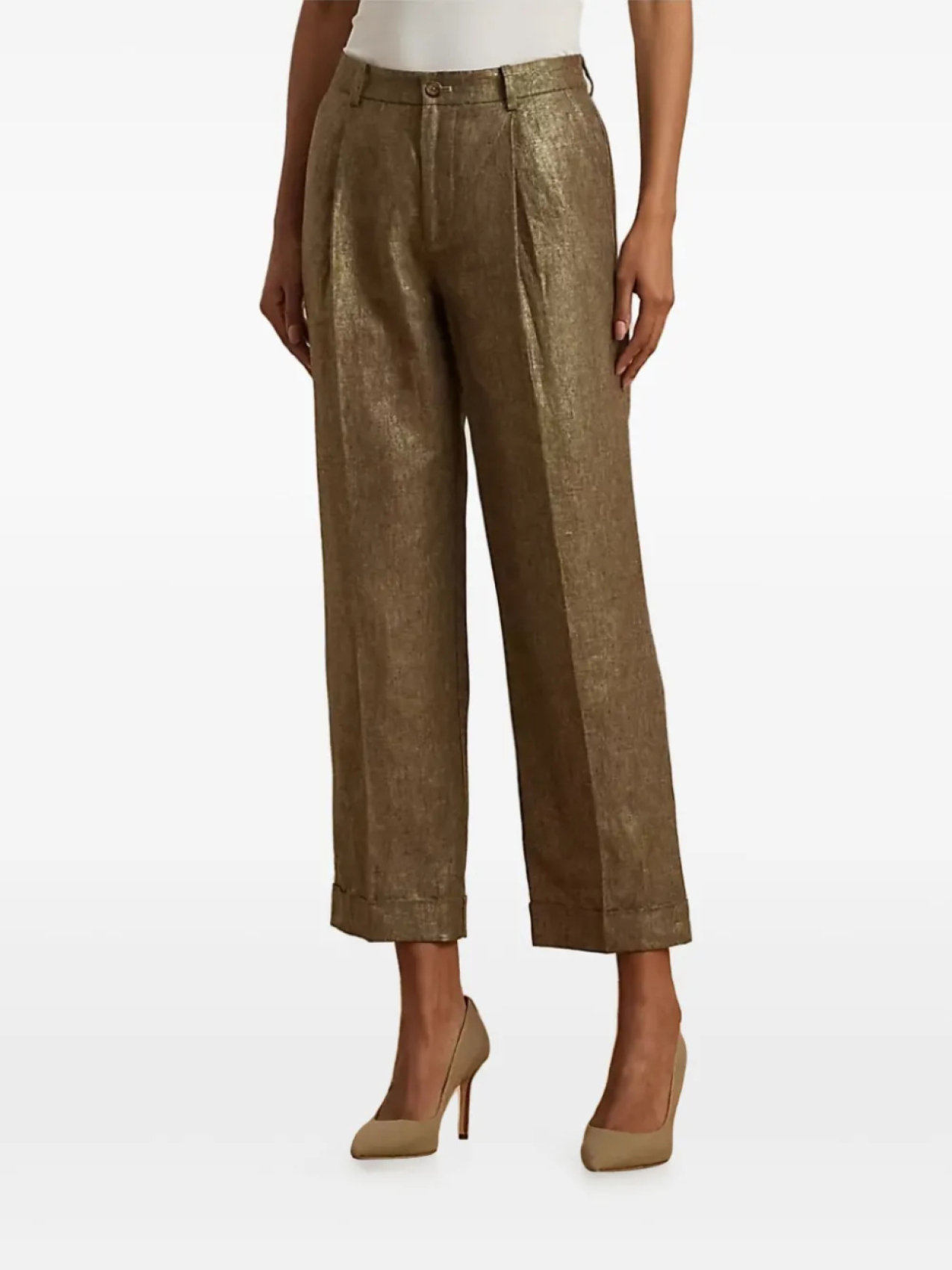 

Металлические брюки Lauren Ralph Lauren, коричневый