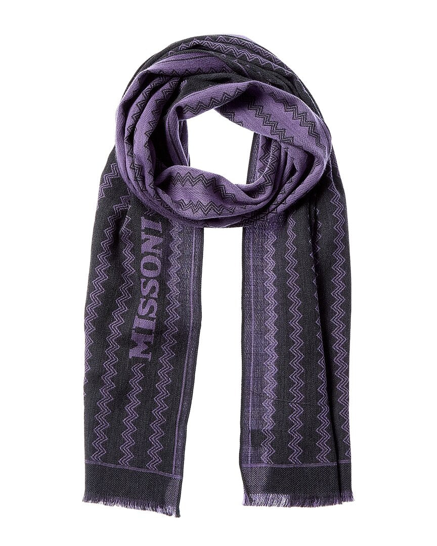 

Шерстяной шарф Missoni Missoni, фиолетовый
