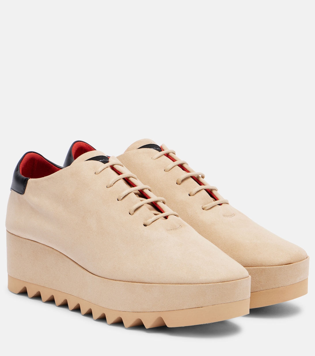 Кроссовки Sneak-Elyse из искусственной замши на танкетке Stella McCartney, Desert