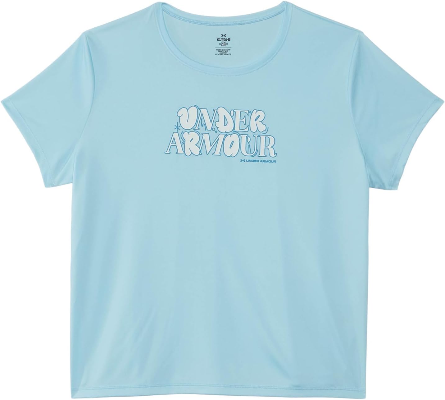 

Футболка с коротким рукавом с надписью Under Armour Girls Tech, (494) Stream/White/Ether Blue, Белый, Футболка с коротким рукавом с надписью Under Armour Girls Tech, (494) Stream/White/Ether Blue