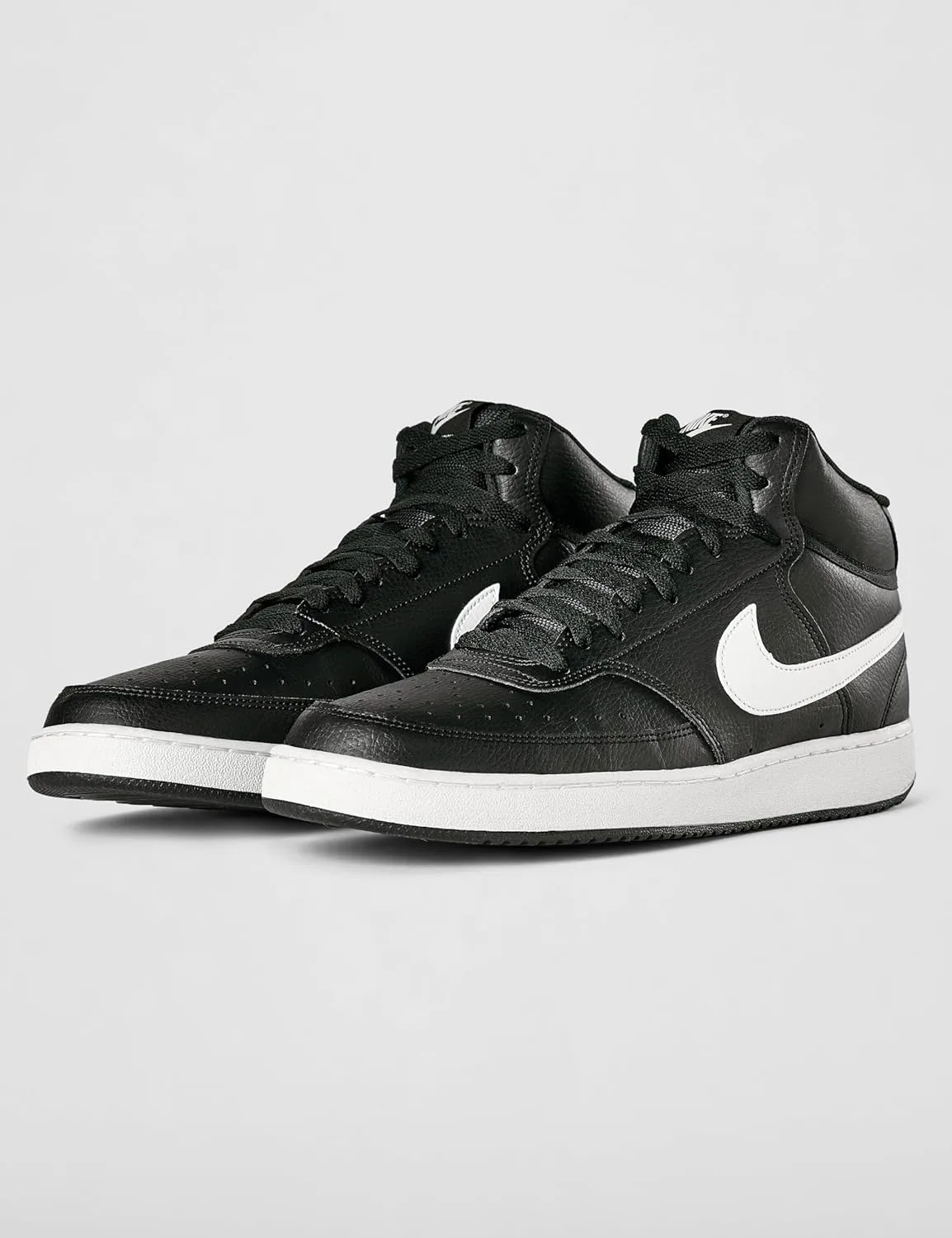Мужские кроссовки Nike Court Vision Mid Next Nature, черно-белый — фото 2