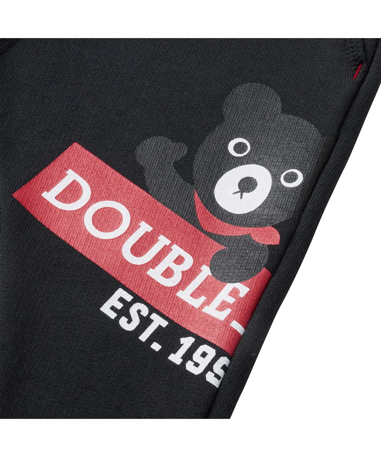 Спортивные штаны Signboard Bear из футера с логотипом, чёрные — фото 3