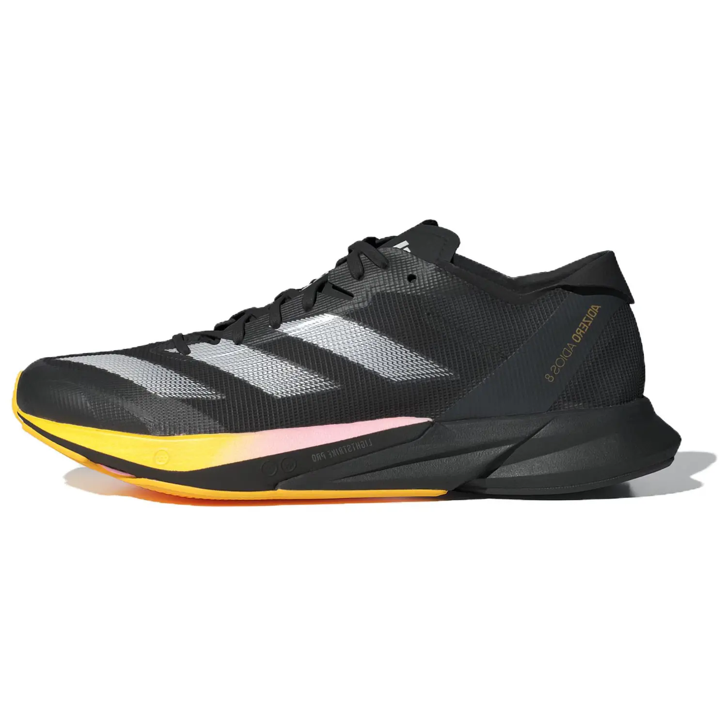 

Кроссовки Adizero Adios 8 женские с низким верхом, черные/желтые/белые Adidas