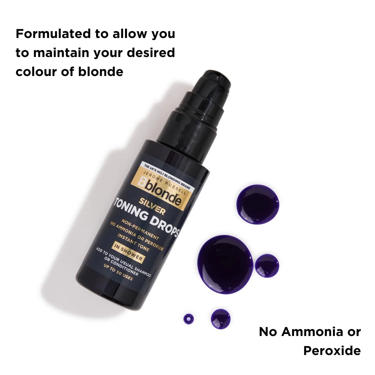 Платиновые тонирующие капли «Bblonde Platinum Toning Drops» от Jerome Russell, 50 мл Jerome Russell, Platinum — фото 4