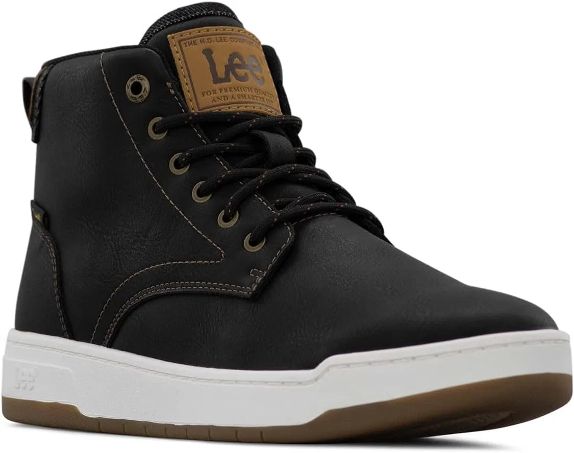 Мужские кроссовки Lee Spencer, Black Black Denim Cognac — фото 3