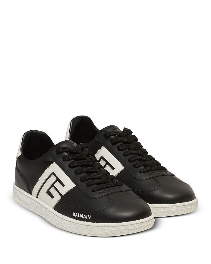 

Мужские кеды Swan Low Top из телячьей кожи Balmain, черный