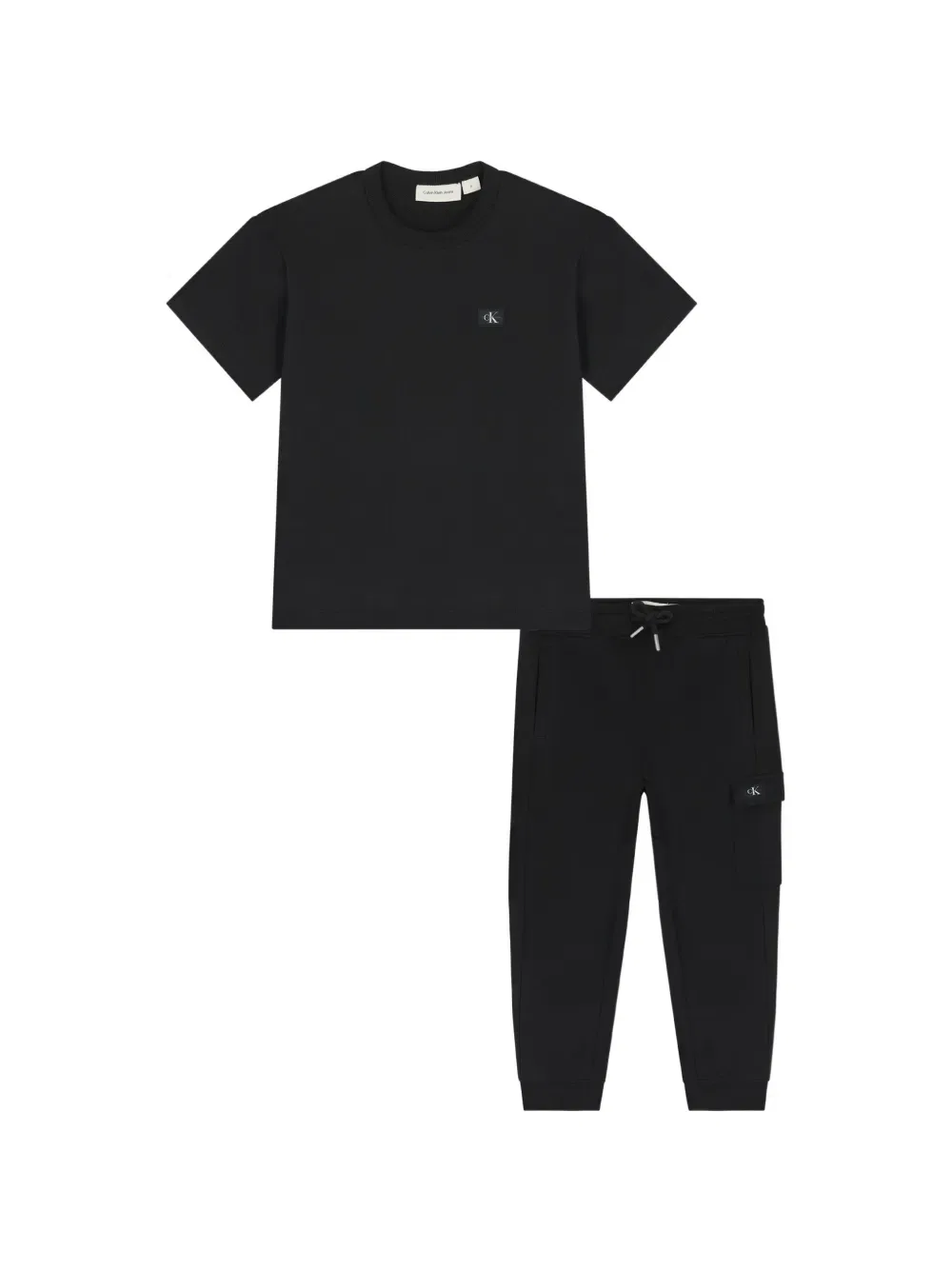 Спортивный костюм с нашивкой с логотипом Calvin Klein Kids, черный