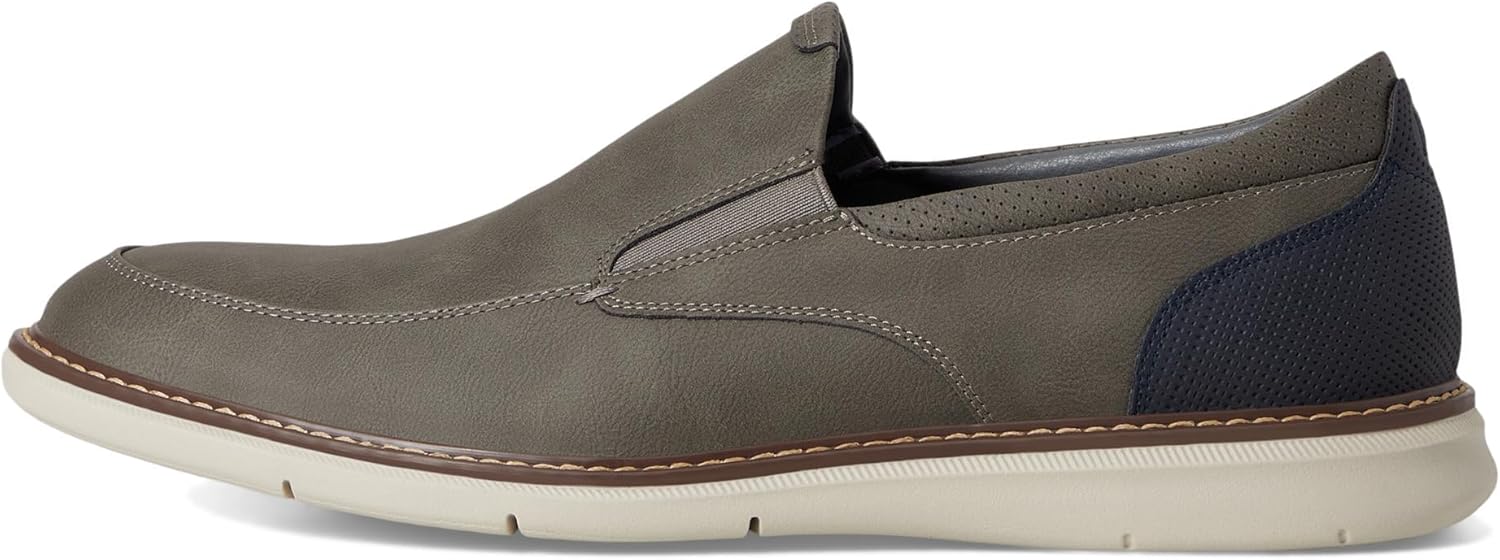 Мокасины Nunn Bush для мужчин, модель Chase Moc Toe Slip-On, серый — фото 4