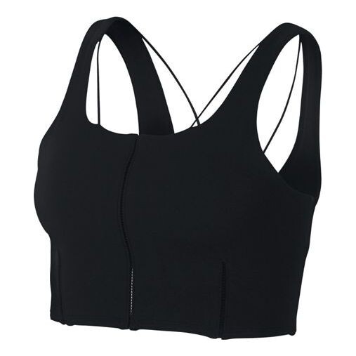 

Футболка (WMNS) Nike YOGA LUXE INFINALON Short Yoga Vest Black, черный