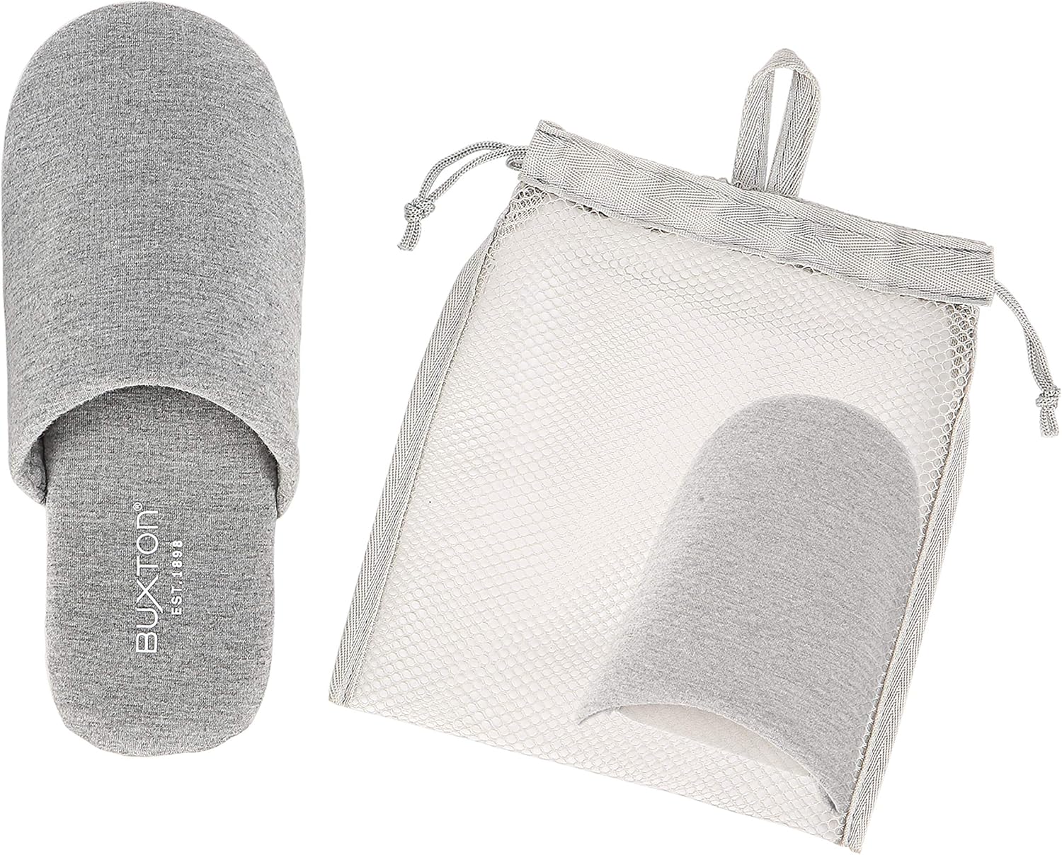 

Уютные легкие домашние тапочки BUXTON из пеноматериала с эффектом памяти для женщин и мужчин Buxton Est. 1898 Usa, серый